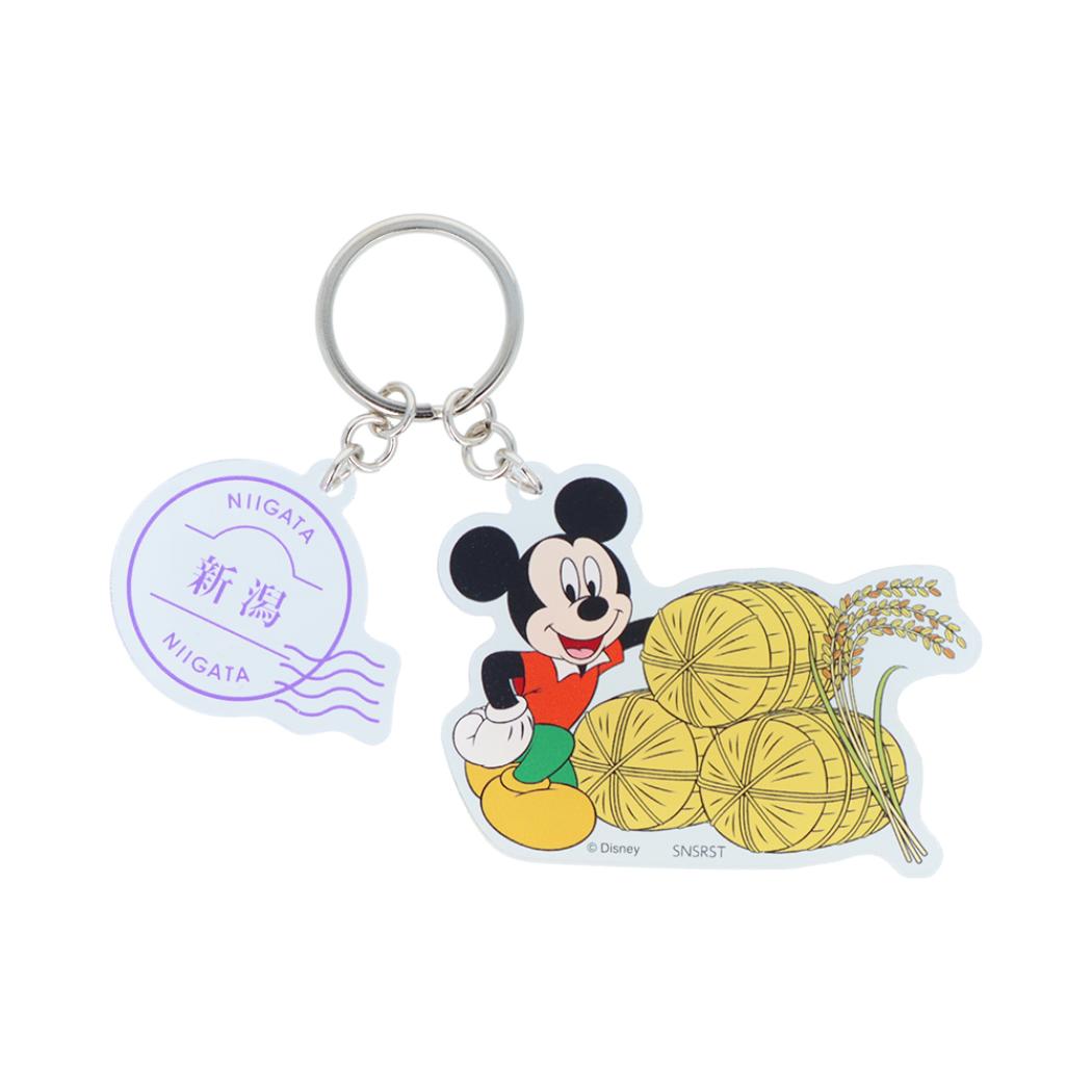 ミッキーマウス キーリング 2連アクリルキーホルダー DREAM TRAVEL 新潟県 ディズニー サンスター文具 アクキー キャラクター グッズ メール便可 シネマコレクション