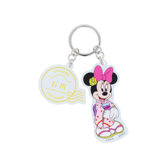ミニーマウス キーリング 2連アクリルキーホルダー DREAM TRAVEL 石川県 ディズニー サンスター文具 アクキー キャラクター グッズ メール便可 シネマコレクション
