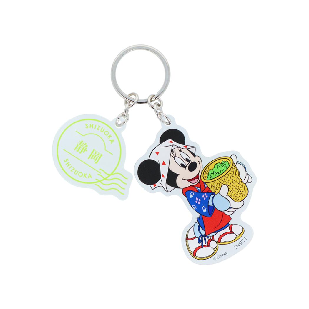 ミニーマウス キーリング 2連アクリルキーホルダー DREAM TRAVEL 静岡県 ディズニー サンスター文具 アクキー キャラクター グッズ メール便可 シネマコレクション