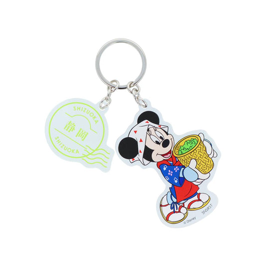 ミニーマウス キーリング 2連アクリルキーホルダー DREAM TRAVEL 静岡県 ディズニー サンスター文具 アクキー キャラクター グッズ メール便可 シネマコレクション