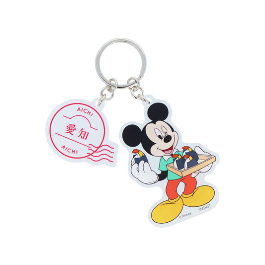 ミッキーマウス キーリング 2連アクリルキーホルダー DREAM TRAVEL 愛知県 ディズニー サンスター文具 アクキー キャラクター グッズ メール便可 シネマコレクション