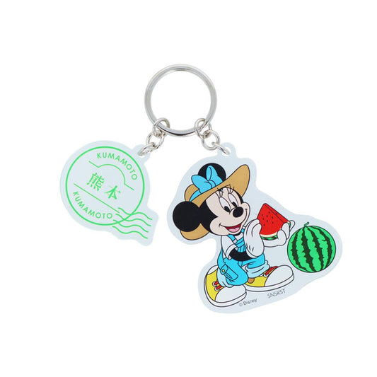 ミニーマウス キーリング 2連アクリルキーホルダー DREAM TRAVEL 熊本県 ディズニー サンスター文具 アクキー キャラクター グッズ メール便可 シネマコレクション