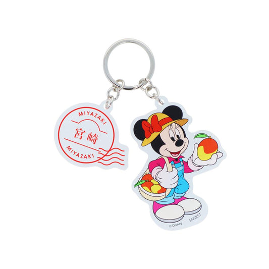 ミニーマウス キーリング 2連アクリルキーホルダー DREAM TRAVEL 宮崎県 ディズニー サンスター文具 アクキー キャラクター グッズ メール便可 シネマコレクション