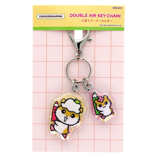 コロコロクリリン キーリング 2連エアーキーホルダー レトロ サンリオ サンスター文具 バッグチャーム キャラクター グッズ メール便可 シネマコレクション