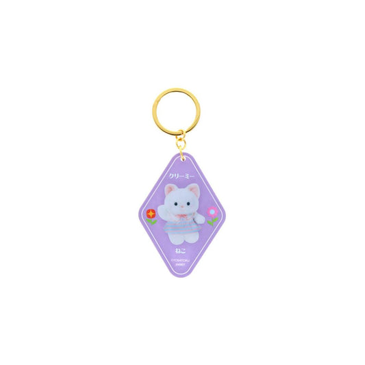 レトロぬいぐるみこれくしょん キーリング アクリルキーホルダー クリーミーねこ サンスター文具 アクキー 吉徳 グッズ メール便可 シネマコレクション