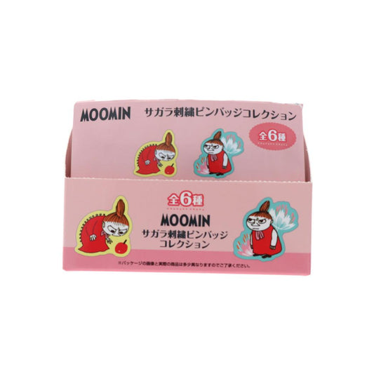 ムーミン バッチ サガラ刺繍ピンバッジ 全6種 6個入セット リトルミイ 北欧 サンスター文具 コレクション雑貨 まとめ買い キャラクター グッズ シネマコレクション