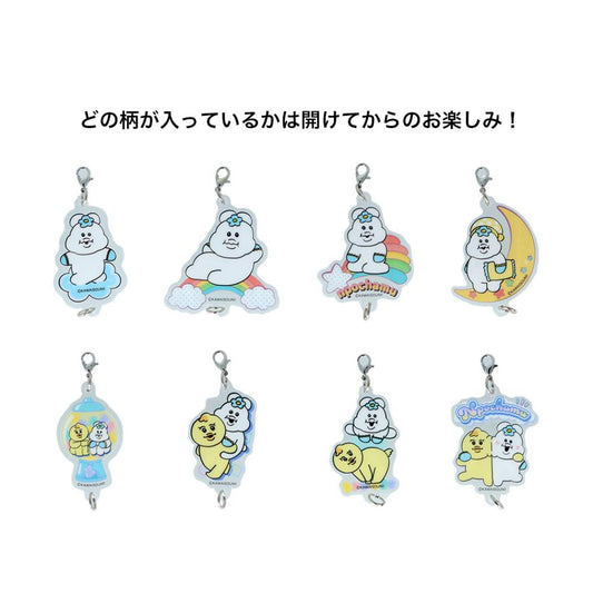 んぽちゃむ キーホルダー つながるアクリルチャーム 全8種の内どれか1個 サンスター文具 コレクション雑貨 キャラクター グッズ メール便可 シネマコレクション