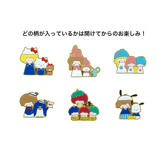 mizutamaxサンリオキャラクターズ ピンズ ピンバッジ 全6種の内どれか1個 ライトブルー サンスター文具 コレクション雑貨 キャラクター グッズ メール便可 シネマコレクション