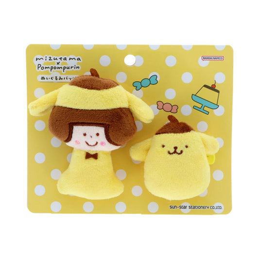 mizutamaxサンリオキャラクターズ バッジ ぬいぐるみバッジ ポムポムプリン サンリオ サンスター文具 プレゼント キャラクター グッズ メール便可 シネマコレクション