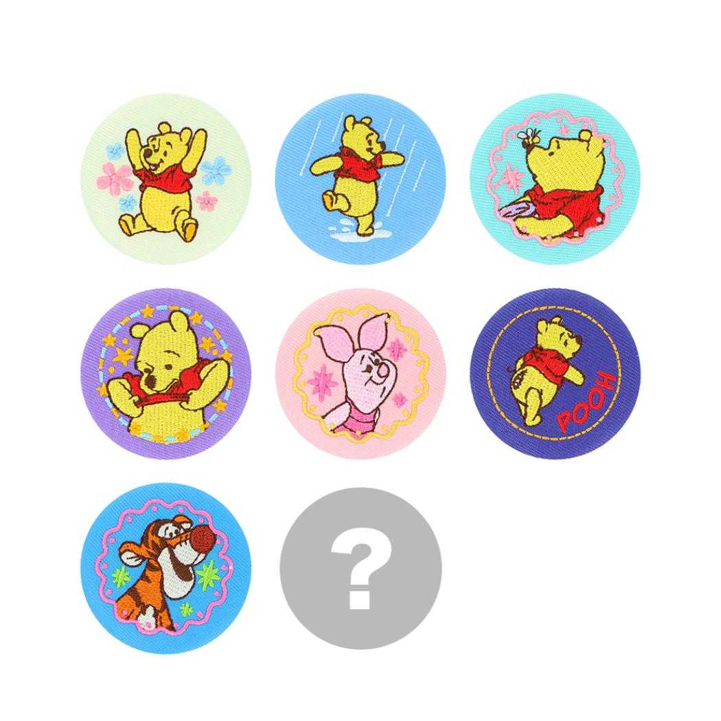 くまのプーさん 缶バッジ 刺繍缶バッジ Winnie the Pooh 10 全8種 8個入セット BOX BOX ディズニー サンスター文具