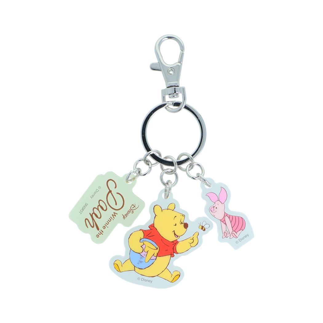 くまのプーさん キーホルダー 3連アクリルキーホルダー Winnie the Pooh 10 ブルー ディズニー サンスター文具