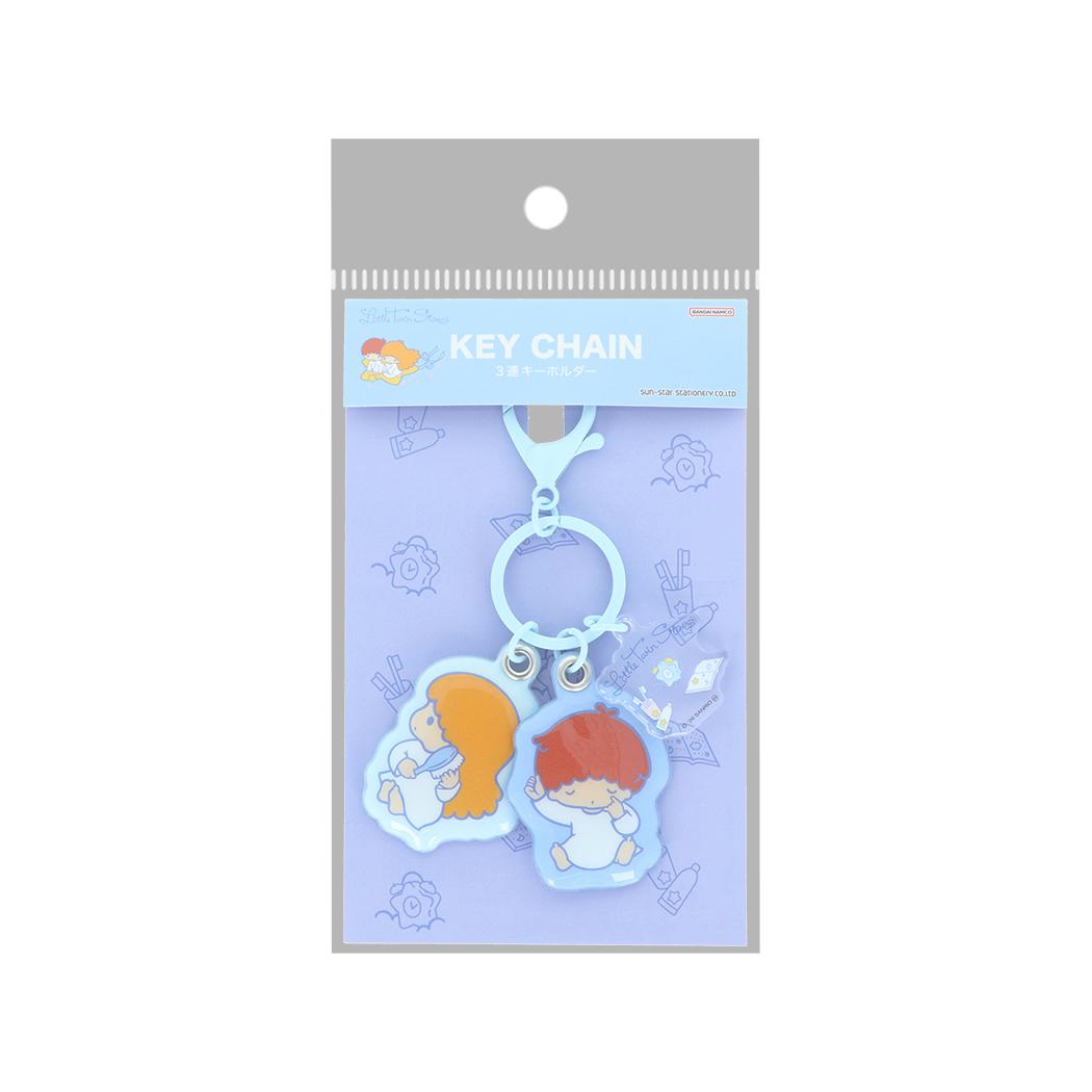 サンリオキャラクターズ キーリング 3連キーホルダー レトロ リトルツインスターズ Sanrio サンスター文具