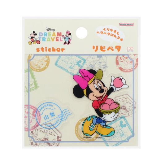 ミニーマウス ステッカー リピペタ DREAM TRAVEL 山梨県 ディズニー サンスター文具 貼って剥がせる ダイカット キャラクター グッズ メール便可 シネマコレクション