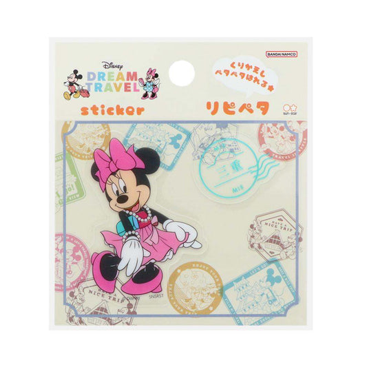 ミニーマウス ステッカー リピペタ DREAM TRAVEL 三重県 ディズニー サンスター文具 貼って剥がせる ダイカット キャラクター グッズ メール便可 シネマコレクション