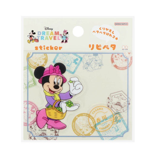 ミニーマウス ステッカー リピペタ DREAM TRAVEL 香川県 ディズニー サンスター文具 貼って剥がせる ダイカット キャラクター グッズ メール便可 シネマコレクション