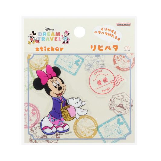 ミニーマウス ステッカー リピペタ DREAM TRAVEL 愛媛県 ディズニー サンスター文具 貼って剥がせる ダイカット キャラクター グッズ メール便可 シネマコレクション