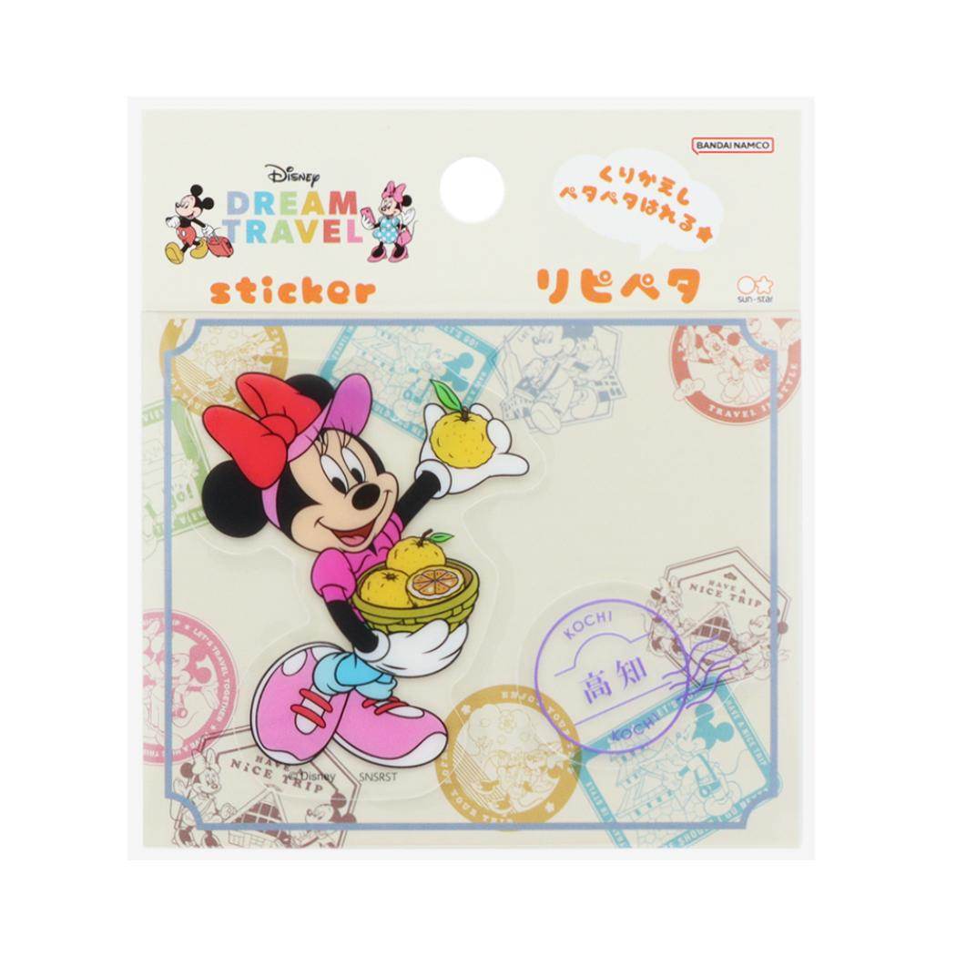 ミニーマウス ステッカー リピペタ DREAM TRAVEL 高知県 ディズニー サンスター文具 貼って剥がせる ダイカット キャラクター グッズ メール便可 シネマコレクション