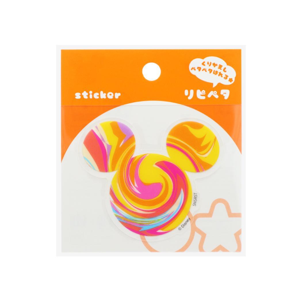 ミッキーマウス ステッカー リピペタ Ｌ ディズニー サンスター文具 貼って剥がせる ダイカット キャラクター グッズ メール便可 シネマコレクション