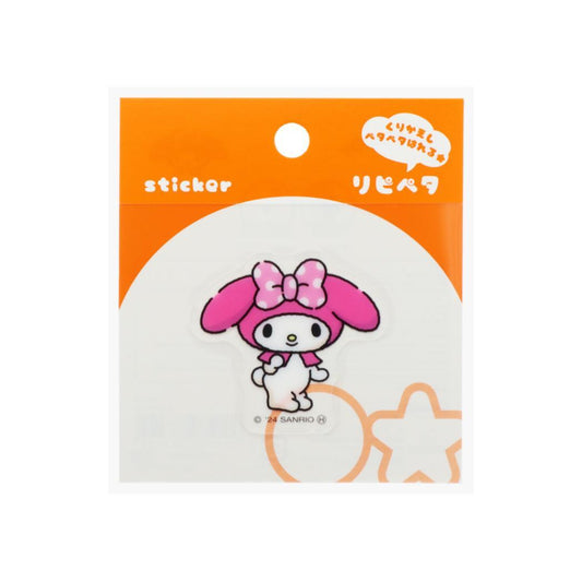 マイメロディ ステッカー リピペタ サンリオ サンスター文具 貼って剥がせる ダイカット キャラクター グッズ メール便可 シネマコレクション