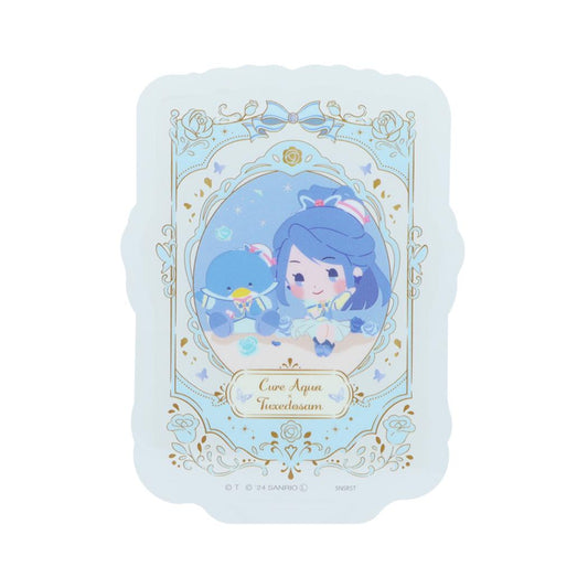 Yes！プリキュア5GoGo！xサンリオキャラクターズ ダイカットシール クリアステッカー キュアアクア サンリオ サンスター文具 デコレーション スマホステッカー キャラクター グッズ メール便可 シネマコレクション
