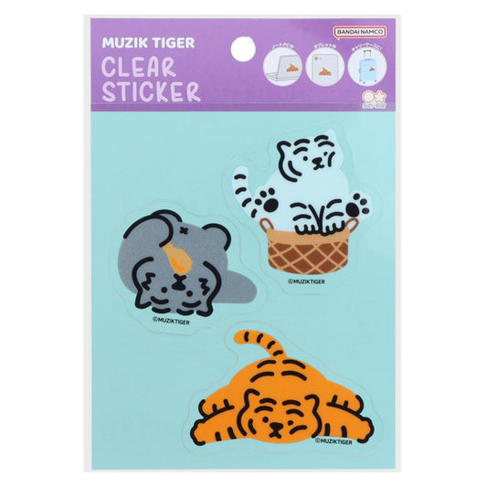MUZIK TIGER ムジークタイガー ダイカットシール クリアステッカー B サンスター文具 パソコン タブレット ギフト キャラクター グッズ メール便可 シネマコレクション