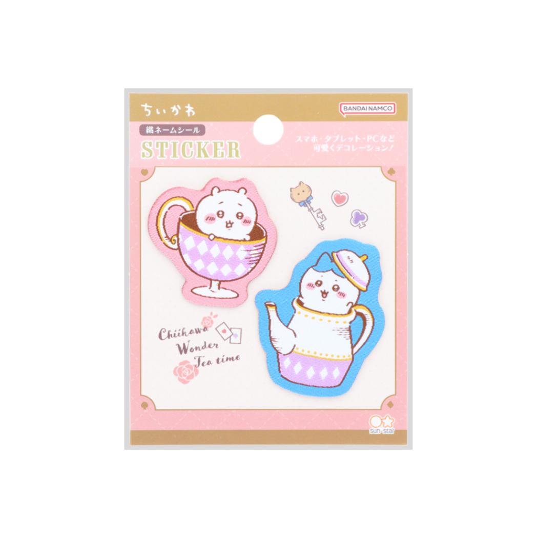 ちいかわ 刺繍ステッカー 織ネームシール ちいかわ＆ハチワレ サンスター文具 デコレーション キャラクター グッズ メール便可 シネマコレクション