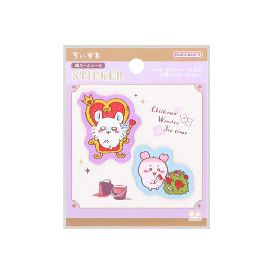 ちいかわ 刺繍ステッカー 織ネームシール モモンガ＆古本屋 サンスター文具 デコレーション キャラクター グッズ メール便可 シネマコレクション