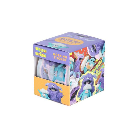 ホイッピ＆ラッピ マスキングテープ ボックス入りマスキングシール イエロー サンスター文具 デコレーション キャラクター グッズ シネマコレクション
