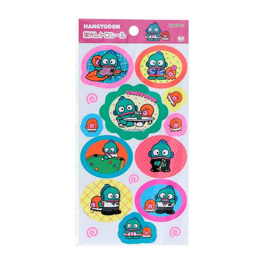 ハンギョドン シールシート 蛍光レトロシール ポップ サンリオ サンスター文具 手帳デコ キャラクター グッズ メール便可 シネマコレクション