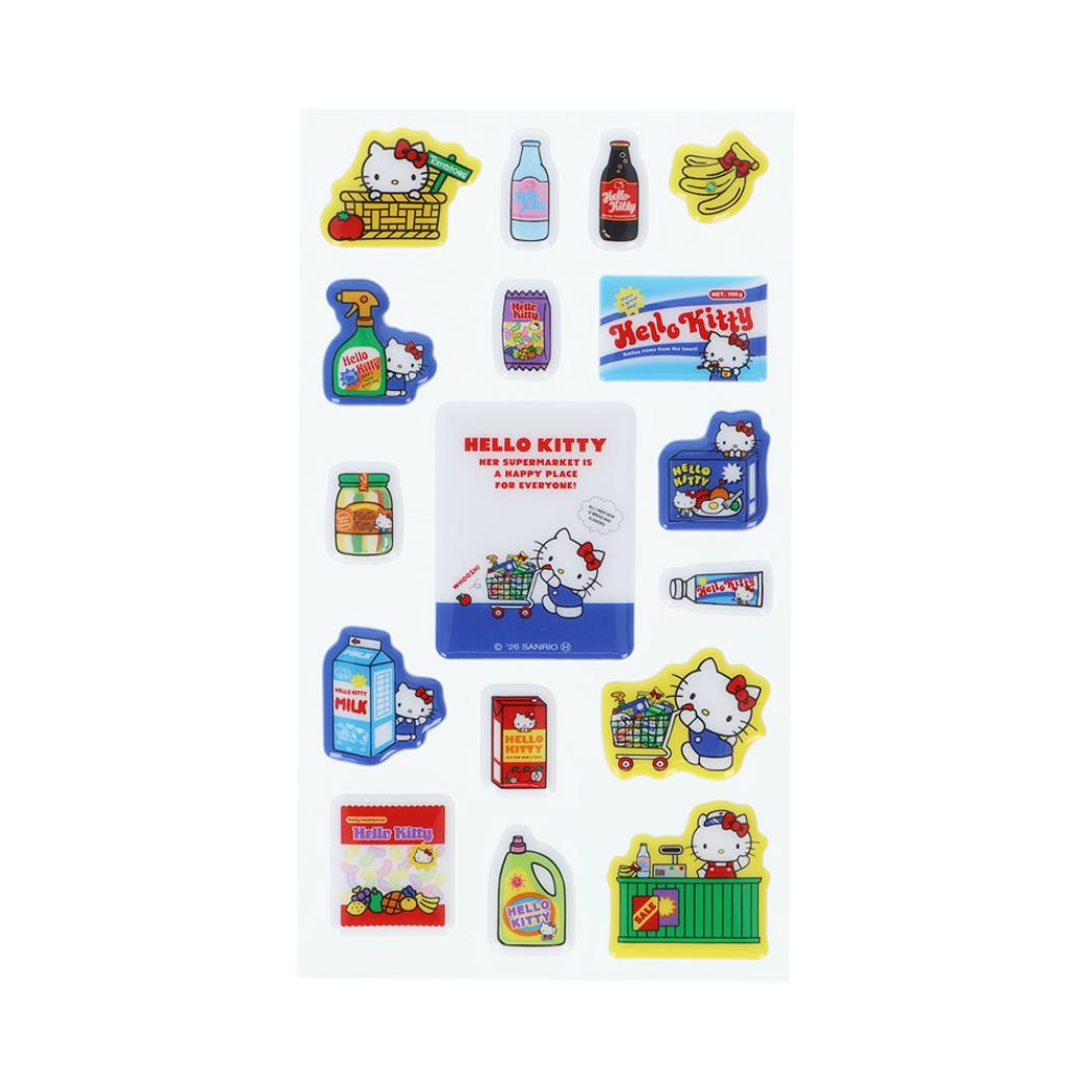 ハローキティ ぷっくりシール ブルー サンリオ サンスター文具