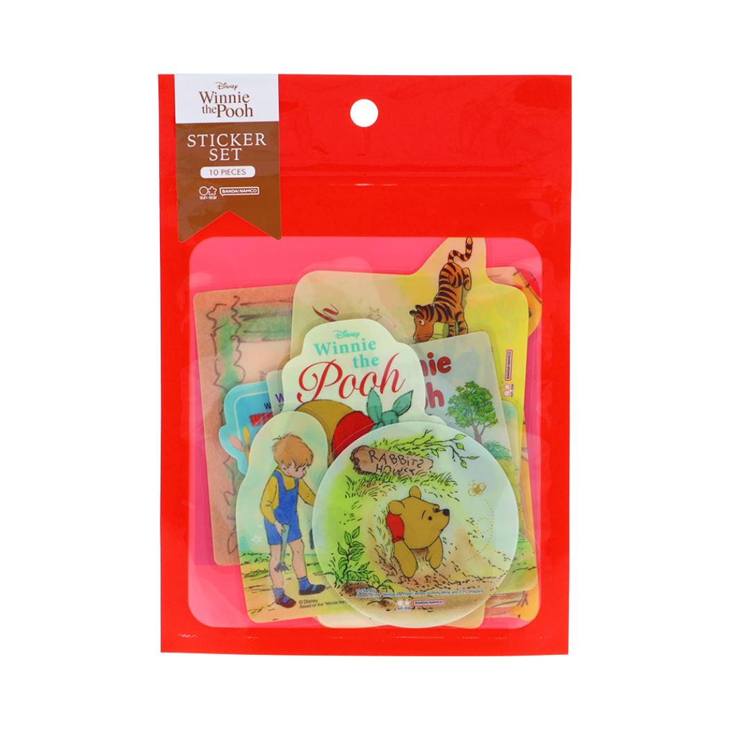 くまのプーさん フレークシール ステッカーセット Winnie the Pooh 10 レッド ディズニー サンスター文具