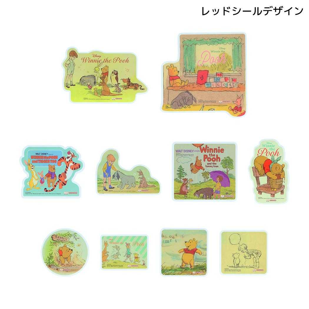 くまのプーさん フレークシール ステッカーセット Winnie the Pooh 10 レッド ディズニー サンスター文具