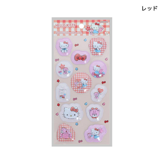 ハローキティ シールシート ぷっくりドームシール レッド サンリオ サンスター文具