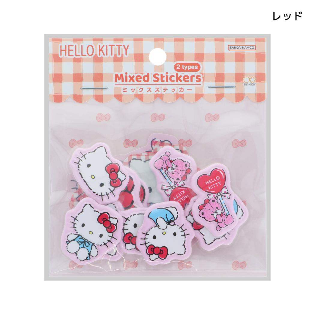 ハローキティ フレークシール ミックスシール レッド サンリオ サンスター文具