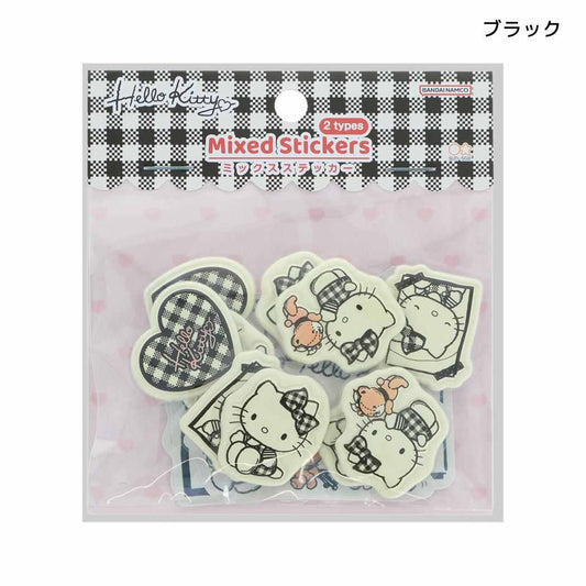 ハローキティ フレークシール ミックスシール ブラック サンリオ サンスター文具