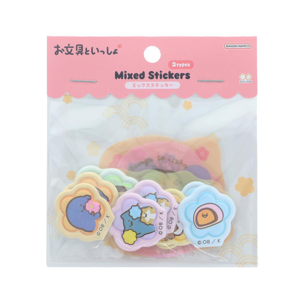 お文具といっしょ フレークシール ミックスシール お花 サンスター文具