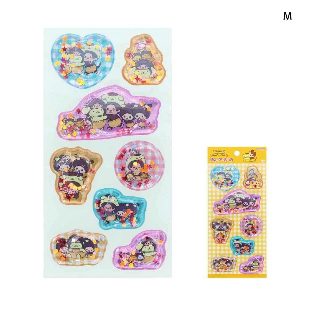 ポムポムプリン x モンチッチ シールシート ウォーターシール M サンリオ サンスター文具