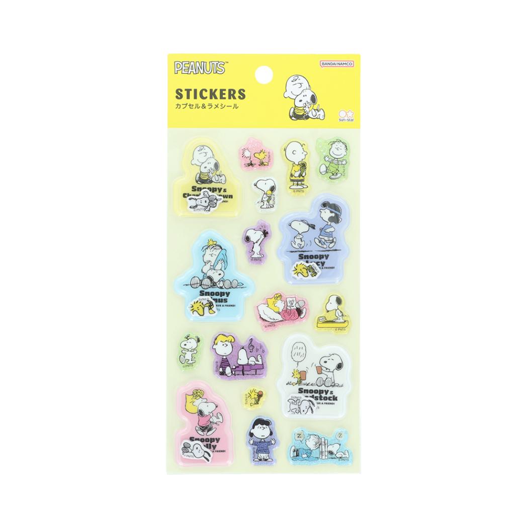 スヌーピー シールシート カプセル＆ラメシール シンプル ピーナッツ サンスター文具