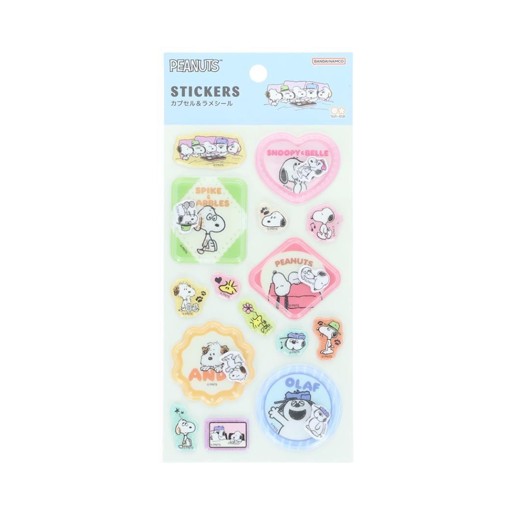 スヌーピー シールシート カプセル＆ラメシール きょうだい ピーナッツ サンスター文具