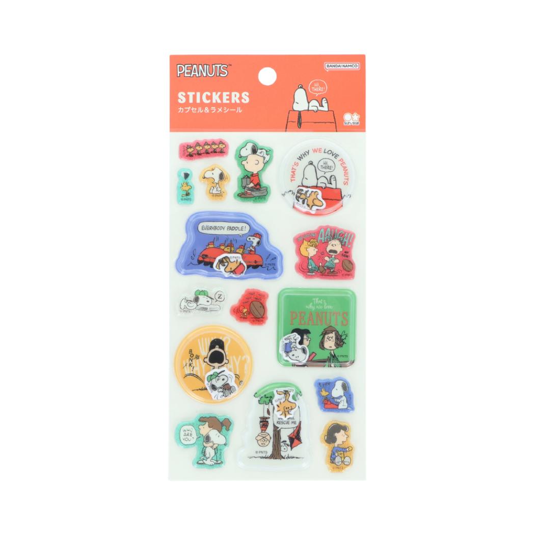 スヌーピー シールシート カプセル＆ラメシール ポップ ピーナッツ サンスター文具