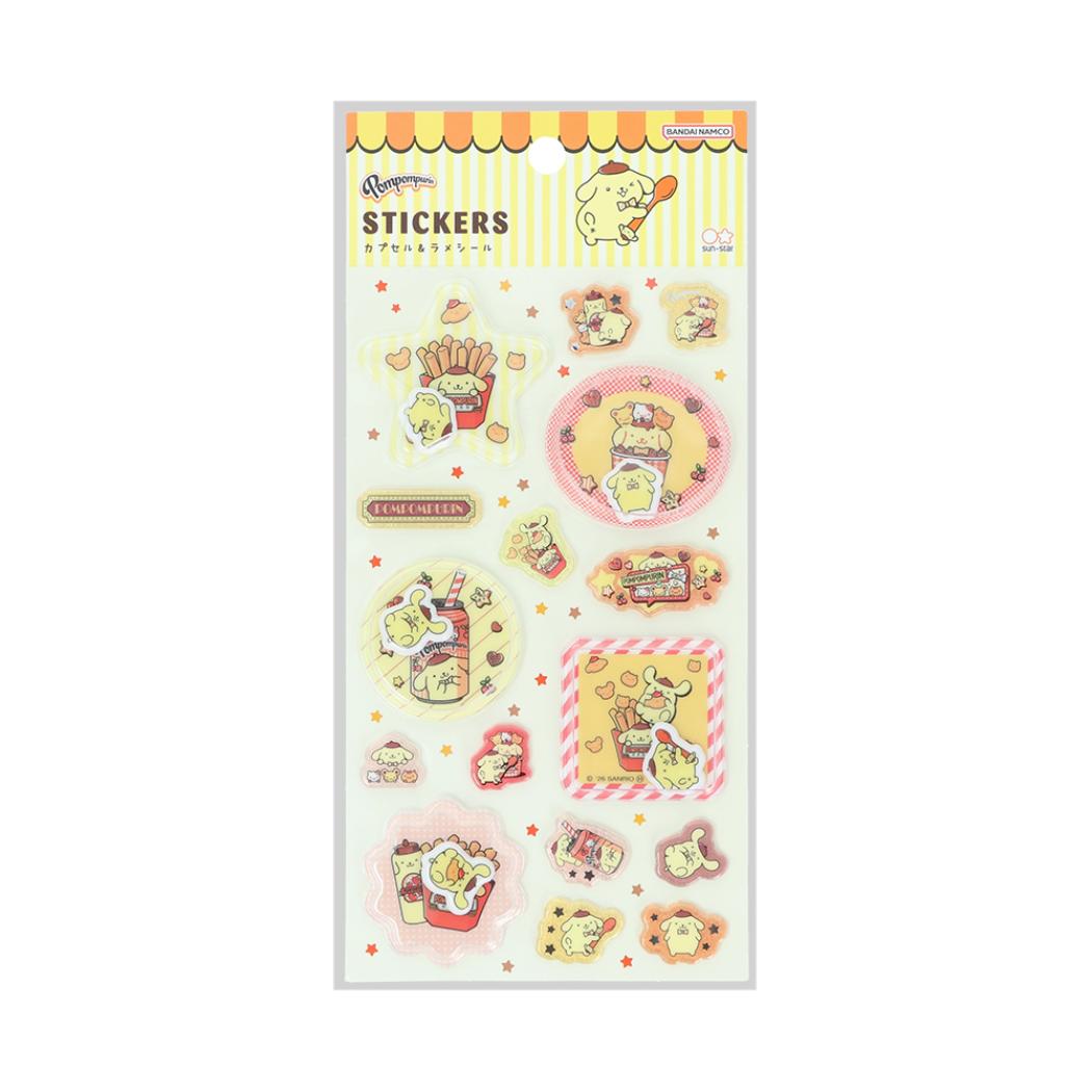 サンリオキャラクター シールシート カプセル＆ラメシール ポムポムプリン Sanrio サンスター文具