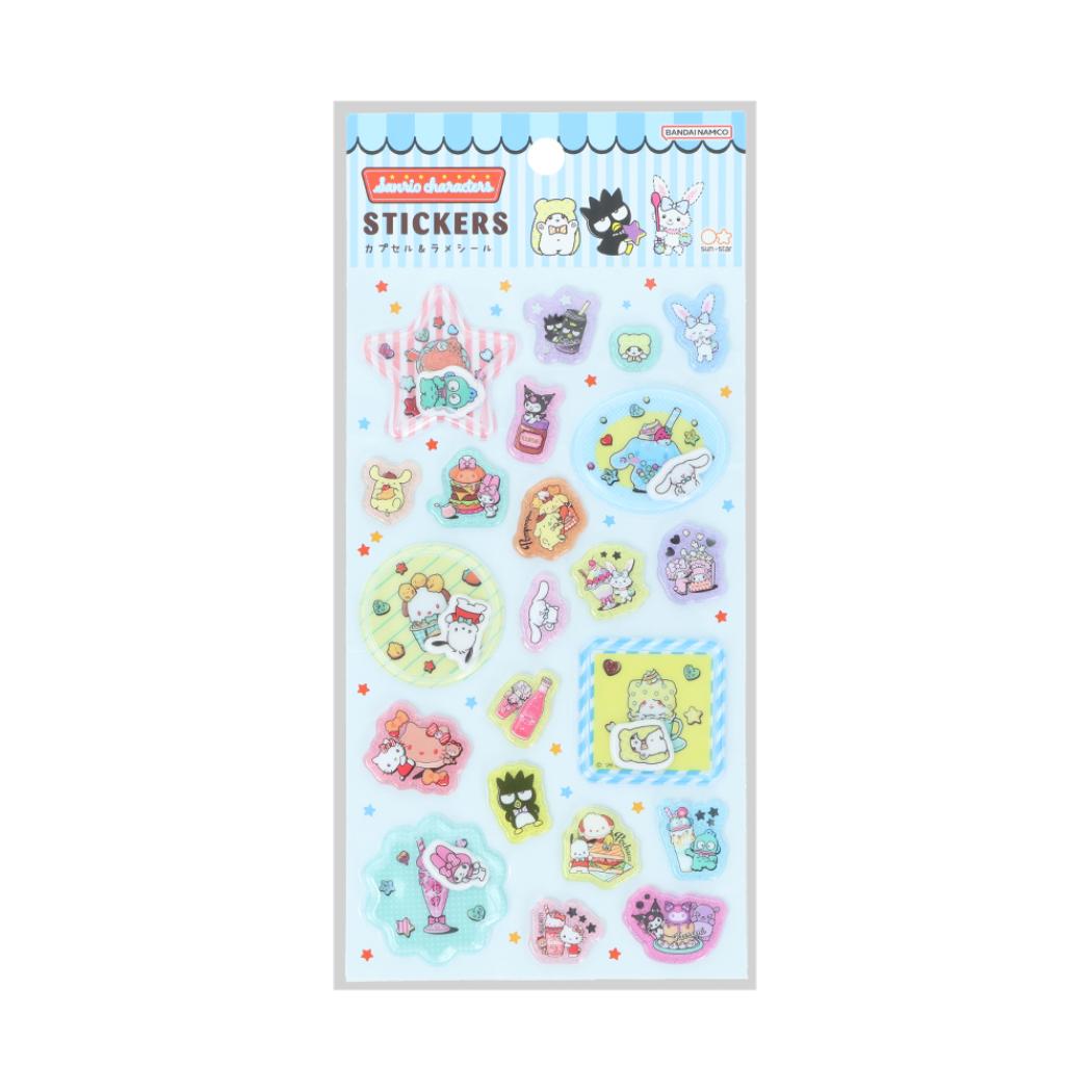サンリオキャラクター シールシート カプセル＆ラメシール サンリオキャラクターズ Sanrio サンスター文具