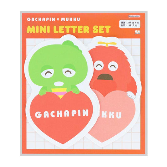 ガチャピン＆ムック 手紙セット ダイカットミニレター A サンスター文具 手渡し手紙セット ミニ便箋＆ミニ封筒 キャラクター グッズ メール便可 シネマコレクション