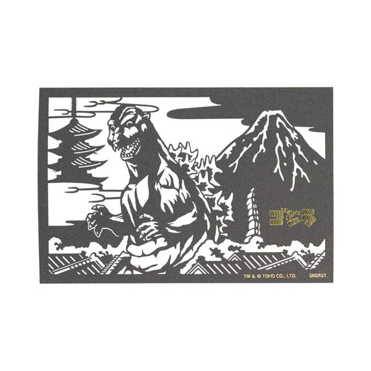 JAPANESE ART ゴジラ コレクション雑貨 切り絵カード ゴジラ サンスター文具 アート雑貨 キャラクター グッズ メール便可 シネマコレクション