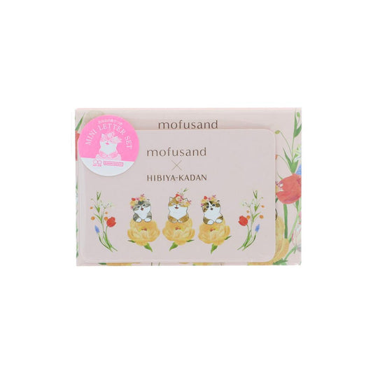 モフサンドx日比谷花壇 手渡し手紙セット 香り付きミニレターセット Bloom mofusand サンスター文具 ミニ便箋＆ミニ封筒 日本製 キャラクター グッズ メール便可 シネマコレクション