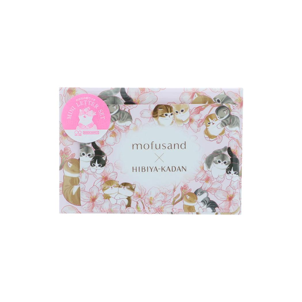 モフサンドx日比谷花壇 手渡し手紙セット 香り付きミニレターセット さくら mofusand サンスター文具 ミニ便箋＆ミニ封筒 日本製 キャラクター グッズ メール便可 シネマコレクション
