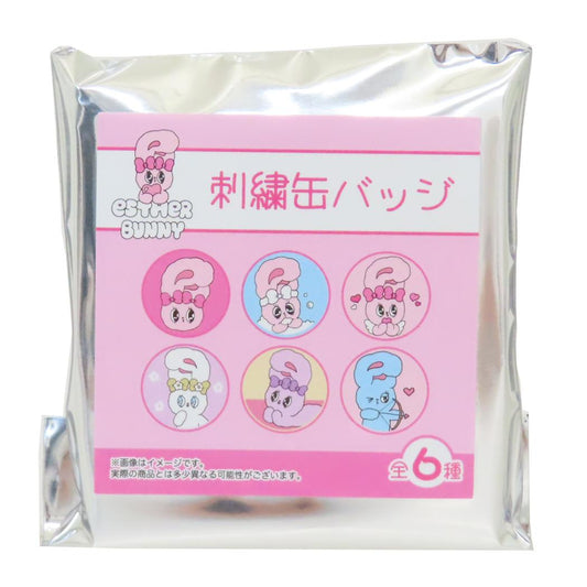 エスターバニー 缶バッジ 刺繍カンバッジ 全6種の内どれか1個 サンタン コレクション雑貨 キャラクター グッズ メール便可 シネマコレクション