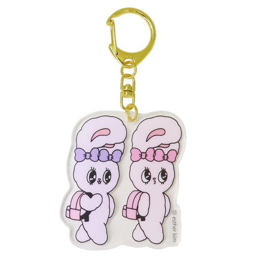 エスターバニー キーリング アクリルキーホルダー リボンバニー＆ラベンダーバニー サンタン アクキー キャラクター グッズ メール便可 シネマコレクション