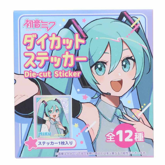 初音ミク ステッカー キャラクター ダイカットステッカー 等身 全12種の内どれか1つ ボーカロイド サンタン コレクション雑貨 単品 キャラクター グッズ メール便可 シネマコレクション