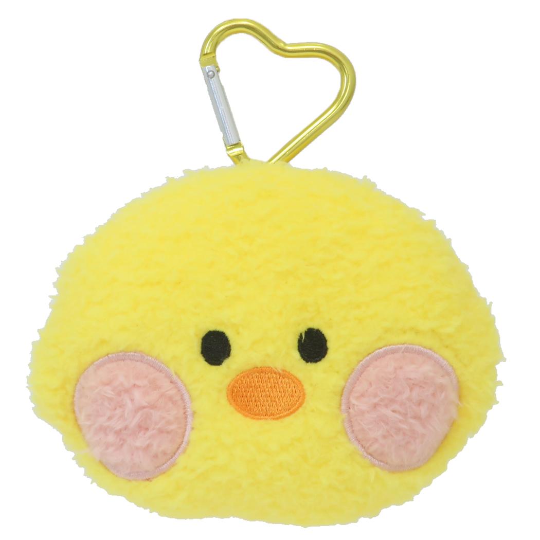 LINE FRIENDS minini ミニポーチ カラビナ付きフェイスポーチ サリニ サンタン 小物入れ キャラクター グッズ シネマコレクション